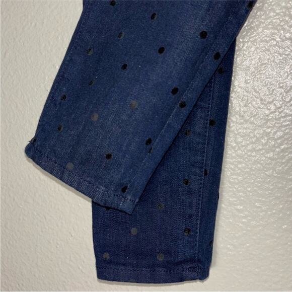 MADEWELL 9" High-Rise Skinny Jeans Flocked Dots Edition Women's 28 dark indigo - Picture 12 of 15